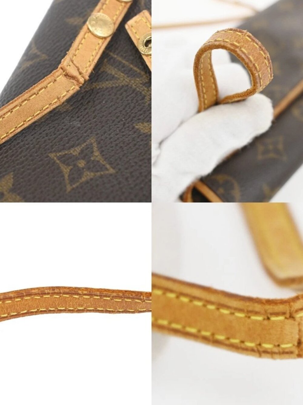 LOUIS VUITTON Pochette Twin GM 2Way Shoulder Bag Monogram Brown M51852 33KC733 - Picture 14 of 16